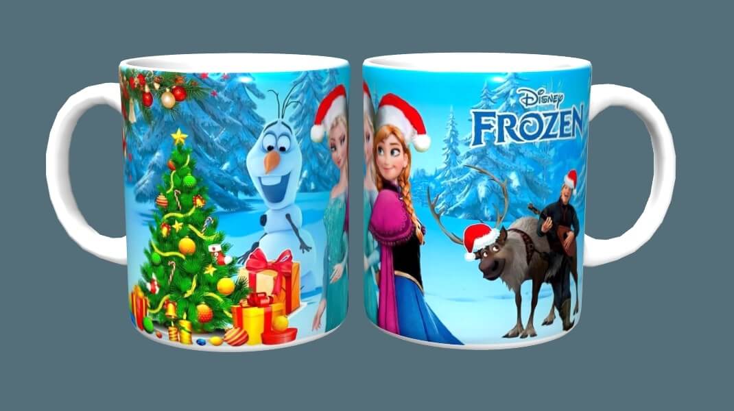 Christmas mug design template - Frozen