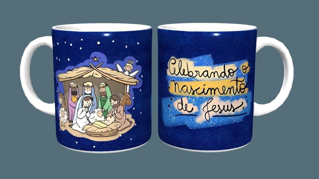 Christmas mug design template - Jesus Christ