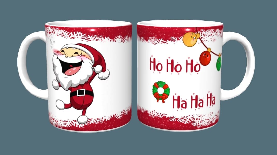 Christmas mug design template - Santa Claus