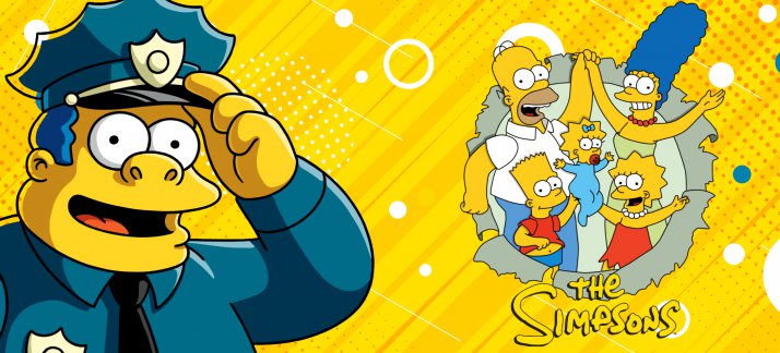 Mug design template: Simpsons, Wiggum Chief - Animes and Cartoons