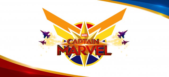 Mug design template: Captain Marvel, emblem - Movies and Series