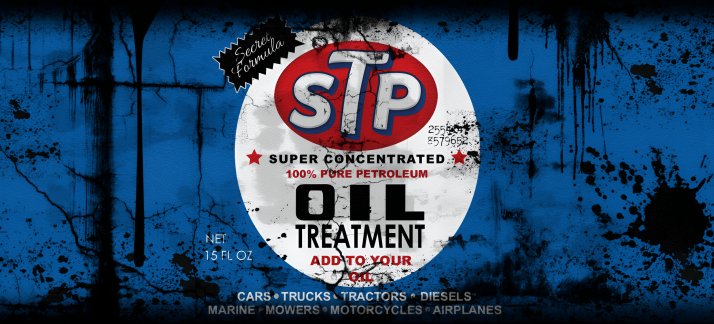 Mug design template: Oil can, STP super concentrated - motor oil - Funny