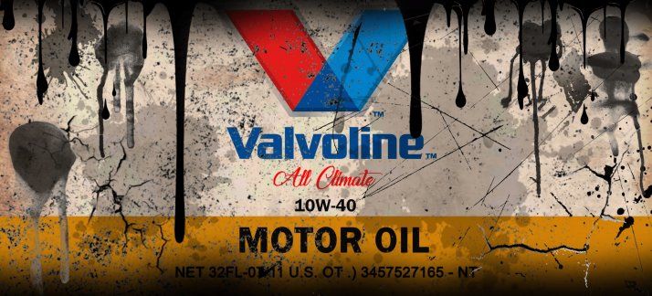 Mug design template: Oil can, Valvoline - motor oil - Funny