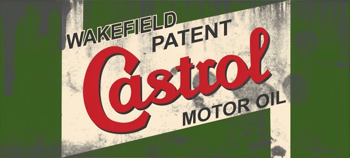 Mug design template: Oil can, Castrol - motor oil - Funny