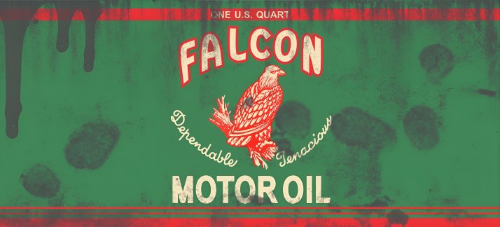 Mug design template: Oil can, Falcon - extra motor oil - Funny