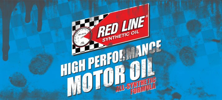 Mug design template: Oil can, Red Line - high-performance motor oil - Funny