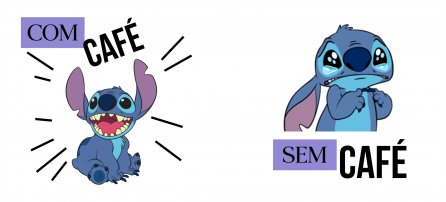 Stich, with coffee and without coffee